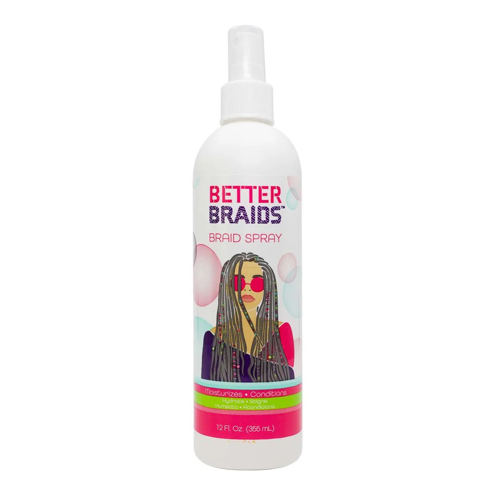Better Braids Spray for Hair Moisturizing and Braid Maintenance 12Oz (355ml)